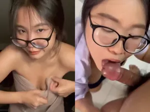 Nữ học sinh liếm cặc đá trứng cút điêu luyện