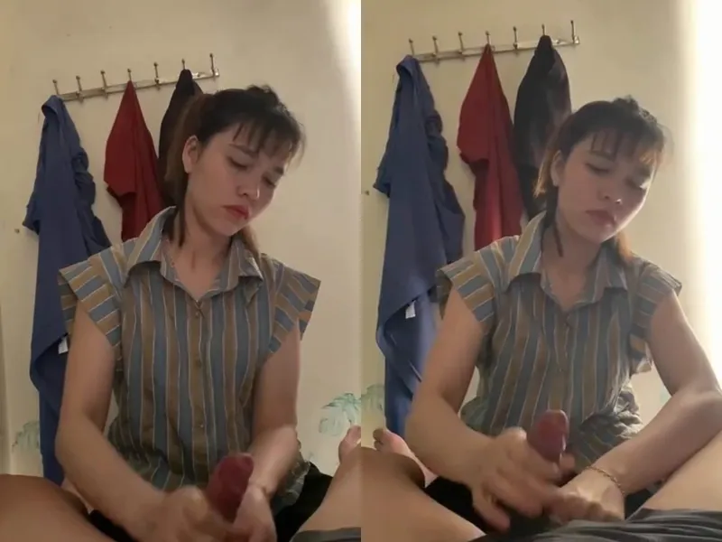 Anh trai đi vắng, ép vợ mới cưới của anh trai sục chim xuất tinh